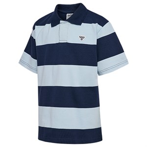 Hummel - hmlJR LOOSE STRIPED POLO S/S BEE, Dress Blues