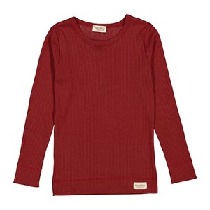 MarMar - Plain Tee LS Modal T-shirt, Hibiscus Red