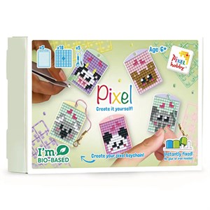 Pixelhobby - Nøglering Tema Box, Kawaii Vilde Dyr