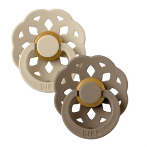 BIBS - Bibs Boheme 2 pak  - Str. 2 (6-12 MDR), Vanilla/Dark Oak