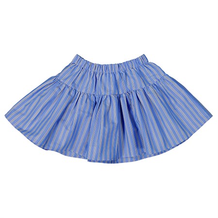 MarMar - Sylvia Smooth Cotton Nederdel, Cornflower Stripe