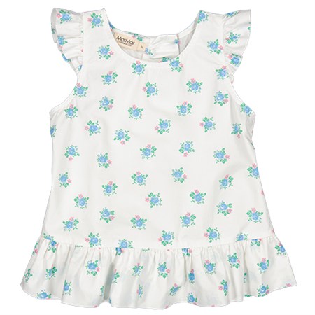 MarMar - Tawny Poplin Top, Summer Bouquet