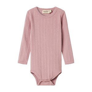 MarMar - Benedicte Modal Pointelle Body LS, Soft Berry