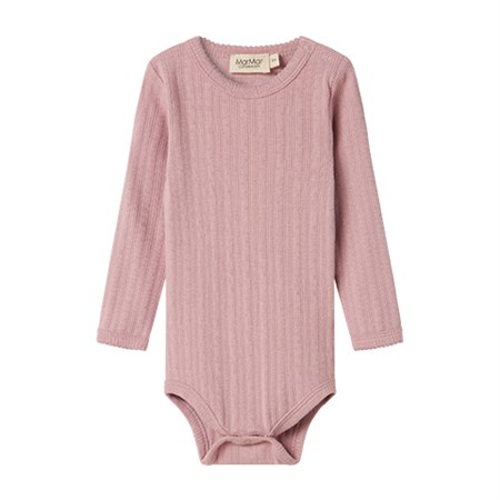 MarMar - Benedicte Modal Pointelle Body LS, Soft Berry