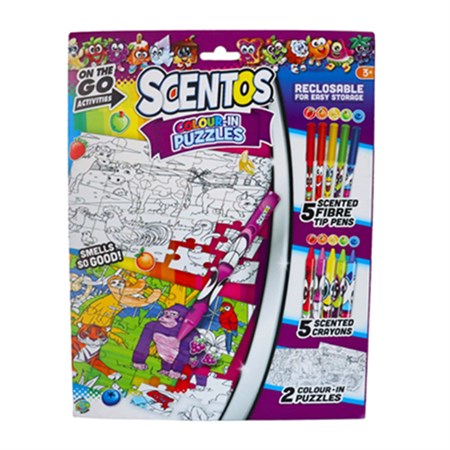 Scentos - On The Go Activities, Colour-in Puzzles