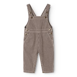 MarMar - Ruben, Soft Denim Overalls, Dark Brownie Stripe