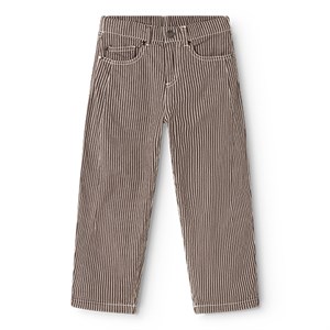 MarMar - Pando, Soft Denim Pants, Dark Brownie Stripe