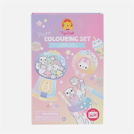 Tiger Tribe - Pastel Colouring Set / Kawaii Cafe