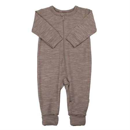 Joha - Jumpsuit Uld/Silke, Beige Melange
