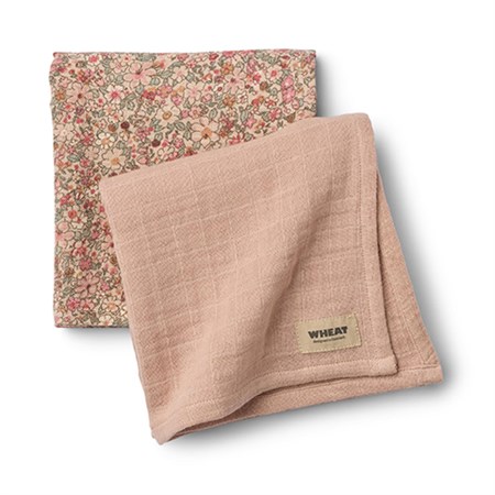 Wheat - 2 pk Muslin Kaya, Rose Dust