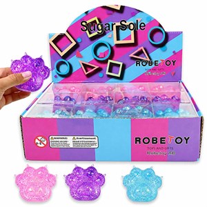 Robetoy - SQUEEZE SUGAR CAT PAW 7,5 cm., Ass.
