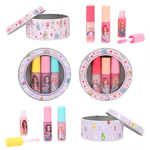 TOPModel - Mini Lipgloss Sæt, Vælg Mellem Lilla og Lyserød Dåse
