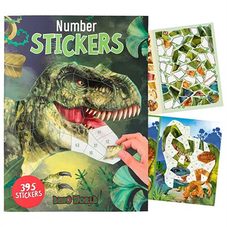 Dino World - Number Stickersbog