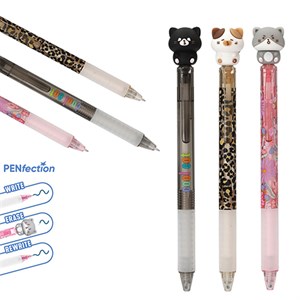 PENfection - Viskbar Gel Pen m/kat top, Ass.