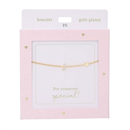 Depesche - Armbånd - Heart of Gold, Guld J