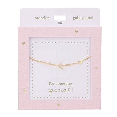 Depesche - Armbånd - Heart of Gold, Guld L