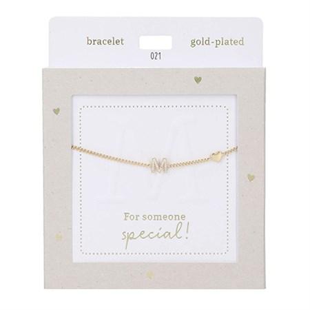 Depesche - Armbånd - Heart of Gold, Guld M