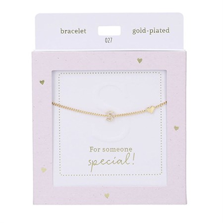 Depesche - Armbånd - Heart of Gold, Guld S