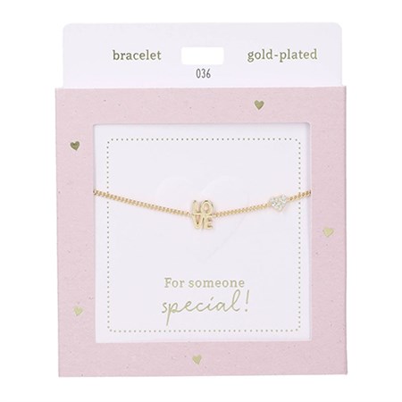 Depesche - Armbånd - Heart of Gold, Guld Love