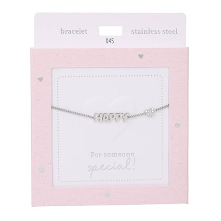 Depesche - Armbånd - Heart of Gold, Sølv Happy