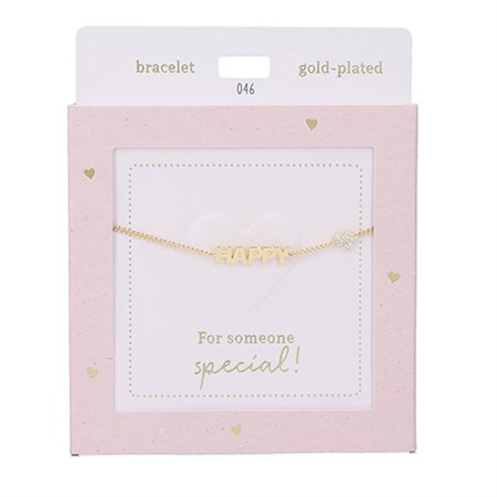 Depesche - Armbånd - Heart of Gold, Guld Happy