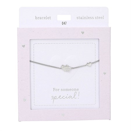 Depesche - Armbånd - Heart of Gold, Sølv 2 Hjerter