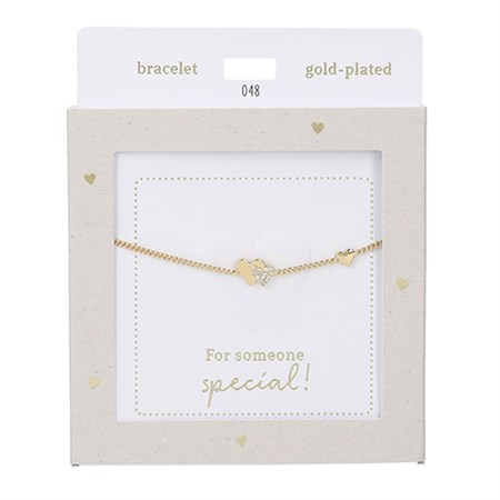 Depesche - Armbånd - Heart of Gold, Guld 2 Hjerter