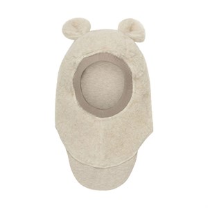 HUTTEliHUT - Balaclava Ears Wool Teddy, Cement