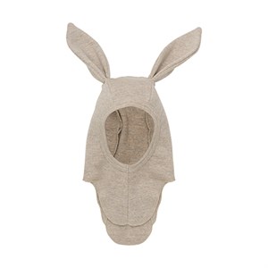 HUTTEliHUT - Balaclava Ears Wool Rib, Camel Melange