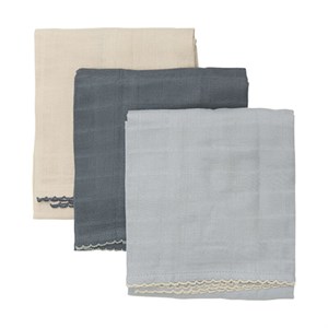 HUTTEliHUT - Muslin Cloth 3-pack 65 x 65 cm, Quarry