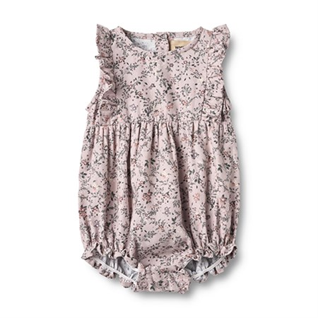Wheat - Romper Emmaline, Lilac Checked Flowers