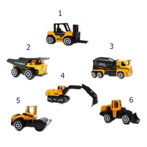 Junior Driver - Die-cast Byggekøretøjer 1:64 - 6 Ass.