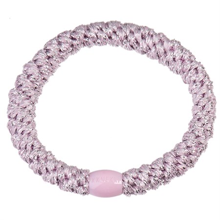 Bon Dep - Kknekki Hårelastik, Light Pink Glitter