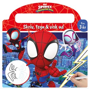 Alvilda - Marvel Spidey - Skriv Og Visk Ud (papbog med ikke-permanent pen)