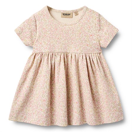 Wheat - Jersey Kjole Nova SS, Coral Flowers