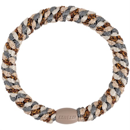 KKNEKKI - Hårelastik, Copper Grey Glitter