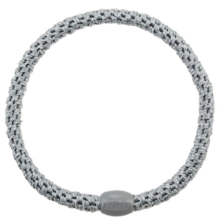 Bon Dep - Kknekki Hårelastik Slim, Silver Glitter