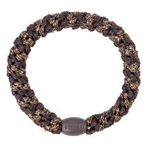 Bon Dep - Kknekki Hårelastik, Brown-Coffee Glitter