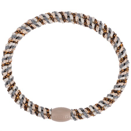 KKNEKKI -  Hårelastik - Slim, Mix Copper Grey Glitter