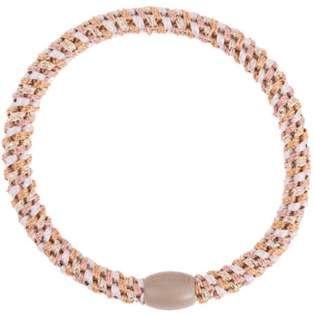 Bon Dep - Kknekki Hårelastik Slim, Pink Nude Glitter