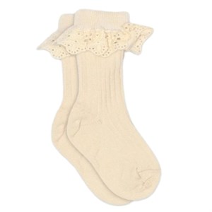 MP Denmark - Lea Esme Blonde Strømper- Merino Uld, Ecru