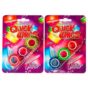 Amo Toys - Magnetic Quick Rings Glitter 3 pack.