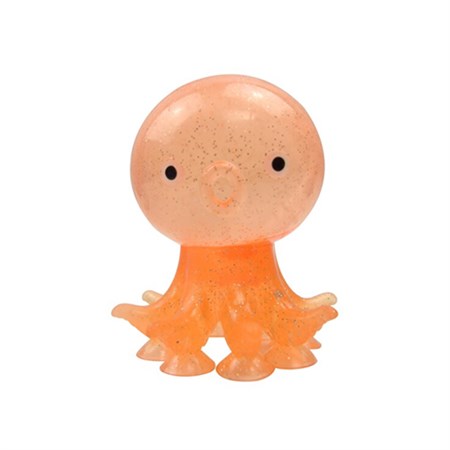 Pocket Money - Blæksprutte Glitter Squeeze Med Sugekopper, Orange