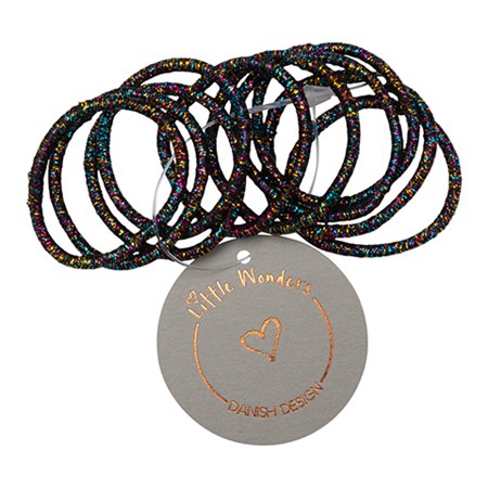 Little Wonders - Rosa - Lille Elastik 10 Stk., Multifarvet Glitter