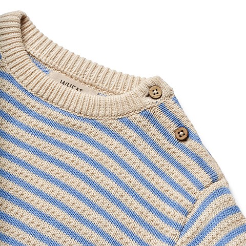 Azure Chris, Pullover Wheat - Strik Stripe