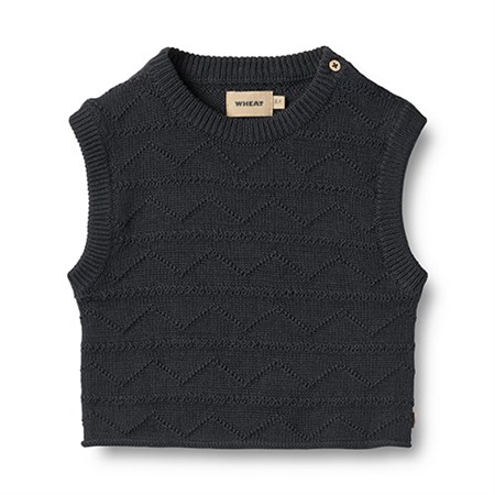 Wheat - Knit Vest Bobby, Navy