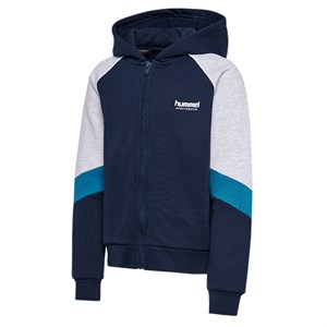 Hummel - Loose Blocked Zip Hoodie, Dress Blue