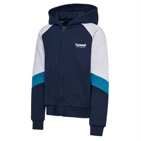 Hummel - Loose Blocked Zip Hoodie, Dress Blue