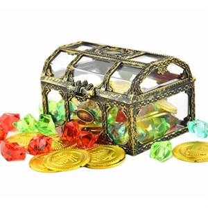 Robetoy - Skattekiste 10,5 cm Med Mønter Og Diamanter