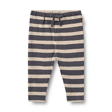 Wheat -  Jersey Pants Manfred, Greyblue Stripe